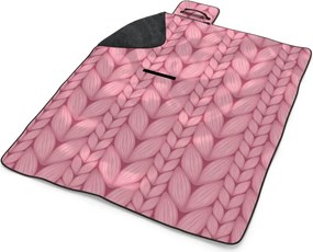 Sablio Plážová deka Ružové pletenie: 200x140 cm