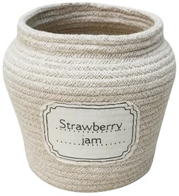 Krémový látkový detský kôš na hračky ø 20x23 cm Jam Jar – Lorena Canals
