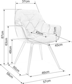 DIZAJNOVÁ STOLIČKA DIANE ZAMAT ŠKORICOVÁ LÁTKA