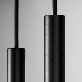 Čierne kovové závesné svietidlo ø 15 cm Fideus – Sollux