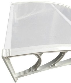 Plastová strieška v rôznych veľkostiach a farbách-Biela-300x90 cm