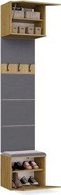 Předsíňová stěna HAGA 1W 50 cm dub Artisan