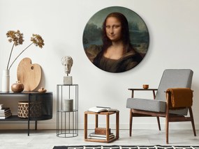 Artgeist Okrúhlý obraz - Leonardo Da Vinci - Gioconda - Painted Portrait of the Mona Lisa Veľkosť: 80x80