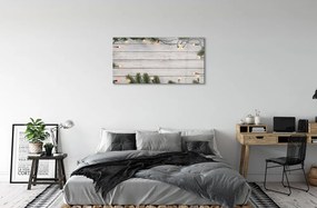 Sklenený obraz Vetvičky svetlé drevo 125x50 cm
