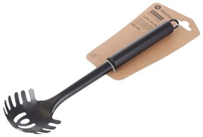 Oceľová naberačka na cestoviny MODERN KITCHEN 30x6,5 cm čierna