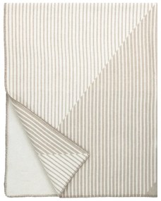 Vlnená deka Rinne 130x180, béžovo-biela