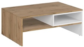 Konsimo Sp. z o.o. Sp. k. Konferenčný stolík DAMINO 35,5x90 cm hnedá/biela KO0102