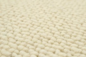 Avanti, AKCIA: 175x200 cm Koberec metráž Alfawool 86 biely, šíře, béžová, ab (mriežka), obývacia izba