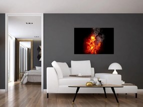 Obraz - Ruže v ohni (90x60 cm)