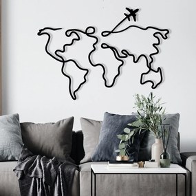 Nástenná kovová dekorácia Mozzafiato čierna