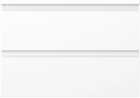 Mexen Orio, kúpeľňová skrinka 70 cm s hornou časťou, 2 zásuvky, biela matná, 91A10-07047-2-BFFC01