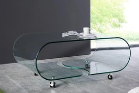 Sklenený konferenčný stolík Phantom 90 cm