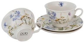 Porcelánová šálka na nohe s podšálkou Royal Melody 250 ml sada 2ks