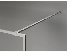 Mexen Kioto-XF, sprchová zástena s rámom 110 x 202 cm, 10mm šedé sklo, oceľový profil, 800-110-104-97-40-X