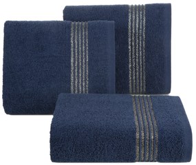 BAVLNENÝ UTERÁK LILA 70X140 CM TMAVOMODRÁ