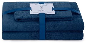 Sada 3 ks ručníků FLOSS klasický styl námořnická modrá