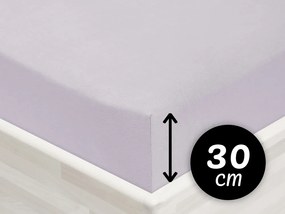 Jersey napínacie prestieradlo na vysoký matrac JR-028 Svetlo sivé 80 x 200 - výška 30 cm