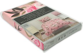 Home Elements Obliečky bavlnené Ruže a prúžky DUAL