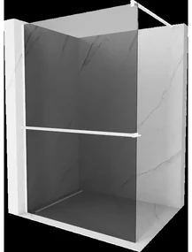 Mexen Kioto+ sprchová stena s poličkou Walk-in 80 x 200 cm, grafit, biela - 800-080-121-20-40