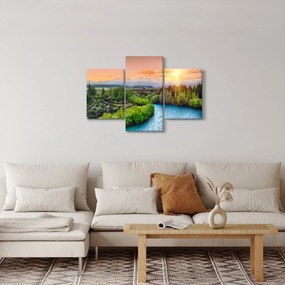 Obraz - Lesná horská krajina (90x60 cm)