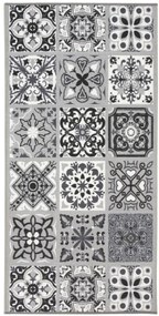 Protišmykový koberec / behúň Patchwork sivý