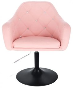 LuxuryForm DESIGN Kreslo ROMA na čiernom tanieri - ružové