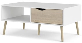 Biely odkladací stolík Tvilum Oslo, 99 x 60 cm