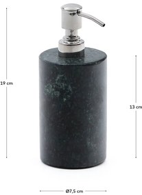 Tmavozelený mramorový dávkovač mydla 200 ml Elenei – Kave Home