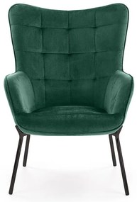 Kreslo Castel zelená/čierna