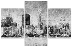 Obraz - Coffee art city (90x60 cm)