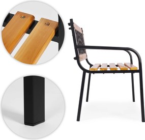 MultiGarden Drevená záhradná lavička s ažurovým operadlom 118x52 cm MultiGarden