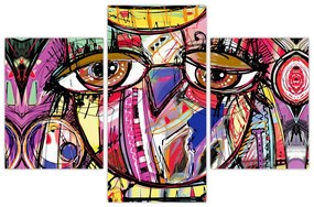 Obraz - Street art - sova (90x60 cm)