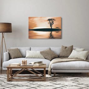Obraz stromu na ostrove (90x60 cm)