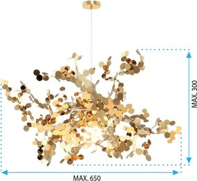 Toolight Toolight, stropné svietidlo 3xG9 Spider APP546-1CP, zlatá, OSW-08596