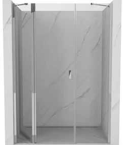 Mexen, Mexen Mist výklopné sprchové dvere 130 cm, transparentné, chróm - 8A4-130-001-01-00
