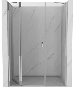 Mexen, Mexen Mist výklopné sprchové dvere 130 cm, transparentné, chróm - 8A4-130-001-01-00