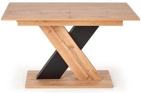 Rozkladací stôl Xarelto 130/175x85cm– Dub Wotan/Čierna