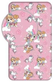 Prestieradlo Paw Patrol - ružové 90x200 cm