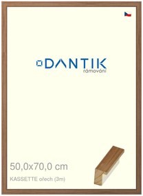 DANTIK rám na obraz 50x70 | KASSETTE ořech (Plexi Čiré)