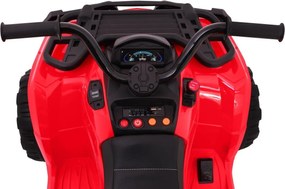 Ramiz Štvorkolka XL ATV 2,4 GHz na batérie pre deti Červená + diaľkové ovládanie + pohon 4x4 + nosič batožiny + pomalý štart + EVA + LED audio