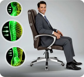 Otočná kancelárska stolička Sofotel 322 - tmavohnedá