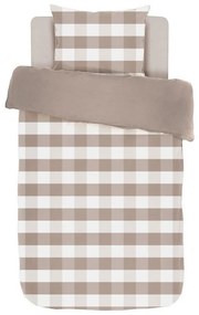 Svetlohnedé bavlnené obliečky na jednolôžko 140x200 cm Emma - Tiseco Home Studio