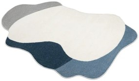 Koberec FUSION Shape 5710 biely / modrý