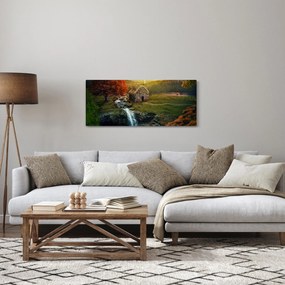 Obraz Chalupku v rozprávkovej krajine (120x50 cm)