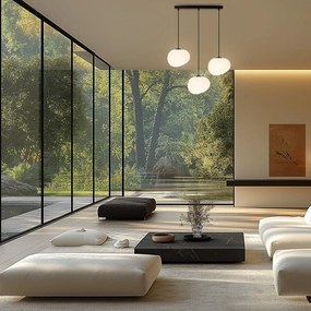 Čierno-biele závesné svietidlo Stones – Candellux Lighting