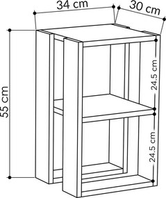 Nočný stolík Lonie Carrara Marble
