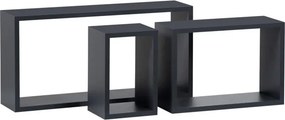 Set troch nástenných políc sivé P-009 GREY2 (3 ks)