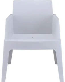 BOX záhradné kreslo s podrúčkami white