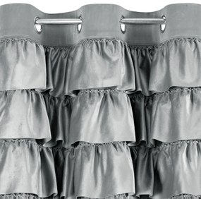 ZATEMŇOVACÍ ZÁVES NA KRÚŽKOCH AURA 140X250 CM STRIEBORNÁ