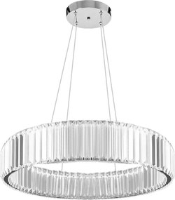 Toolight Toolight, LED krištáľová závesná lampa APP982-CP, strieborná, OSW-03641